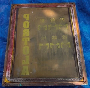 Vintage Silk Screen Printing Frame, Wood, 23" X 19.25" Outside Measurement - Picture 1 of 3