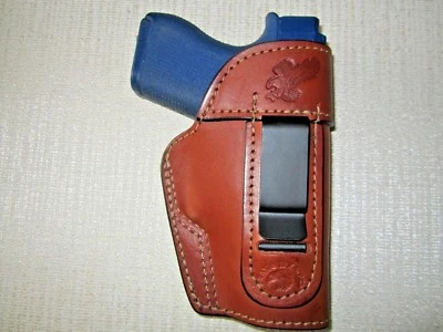 FITS GLOCK 43 & 43X BROWN leather ambidextrous holster. Braids Holsters