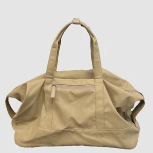 $102 INC INTERNATIONAL CONCEPTS Mens Beige Rubberized Weekender Carry Duffel Bag - Picture 1 of 7