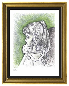 Pablo Picasso “Portrait Sylvette David II" Signed/Hand-Numb Ltd Print (unframed) - Picture 1 of 2