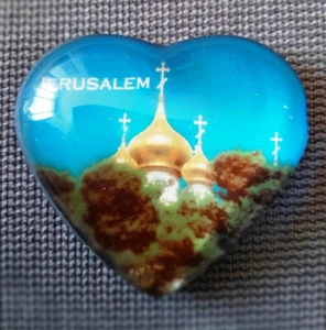 Fridge Magnet from Israel JERUSALEM Church 6 cm x 5 cm Glass 3D - Picture 1 of 1