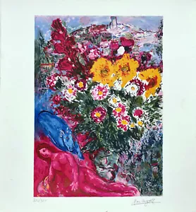 Mark Chagall • 'LES SOUCIS' - Facsimile Firmato Edizione Limitata Giclée - Foto 1 di 1