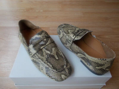 $695 Isabel Marant Fezy Zapatos Mocasines Convertibles Estampado Serpiente Talla 37 EE. UU. 7 NUEVO Foto 1 de 4