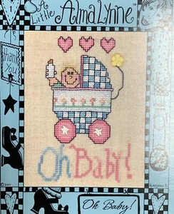 Baby Buggy Cross Stitch Pattern A Little Alma Lynne - Picture 1 of 2