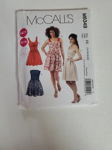 McCalls Dresses Strapless Straps Misses Petite EE 14-20 M 6349 Uncut Summer - Picture 1 of 13