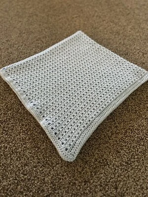 New Blue Baby Afghan/Blanket Hand Crocheted - Image 1 of 4