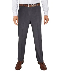 Pantalones de vestir Ralph Lauren para hombre gris rejilla frente plano nuevos con etiquetas $95 talla 34 x 32 - Imagen 1 de 2