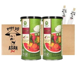 Nittaya Red Curry Thai Rote Curry Paste Rote Currypaste Rotes Curry vegan 2x400g - Bild 1 von 2