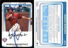 Harold Martinez Signed 2011 Bowman DP&P #BDPP19 Card Philadelphia Phillies