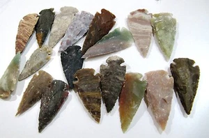GRANDI punte di freccia diaspro punti uccellino, artigianato artistico progetti scout, lunghezza 2-2,5 pollici - Foto 1 di 3