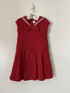 NWT Gymboree Bin Voyage Girls Red Sailor Dress 5 - Picture 1 of 4
