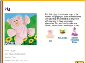 WEBKINZ PET ADOPTION CODE FOR PIG 🐷  HM002 - NO ACTUAL PET- EMAIL OR MAIL - Picture 1 of 2