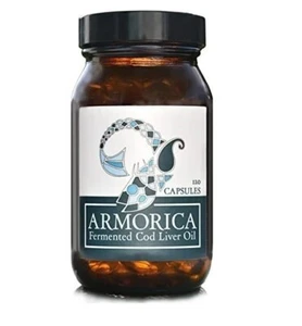 ARMORICA Natural Omega-3 Cápsulas de Aceite de Hígado de Bacalao 120ct | Vitaminas A y D | Hecho en el Reino Unido - Imagen 1 de 5