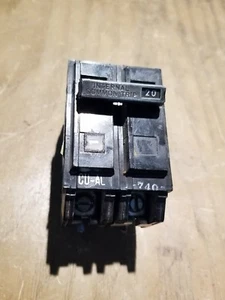 GE THQB2120 Circuit Breaker 20A 240V 2 Pole 1J-1969-Y7 - Picture 1 of 2