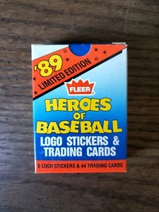 Fleer 1989 Baseball Heroes of Baseball Woolworth Boxed Set with Logo Stickers - Picture 1 of 4