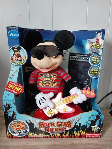 Rock Star Mickey Mouse Animated Singing Plush Toy Fisher Price Disney 2011 - NEW Cover