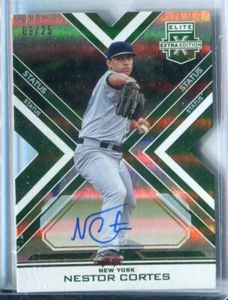 2016 Elite Extra Edition Nestor Cortes STATUS GREEN DIE CUT AUTO RC 9/25 YANKEES - Picture 1 of 1