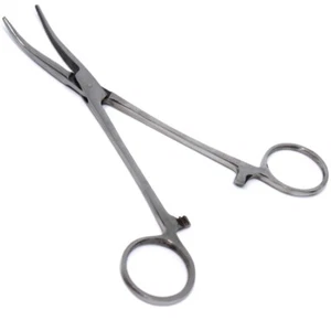 Gebogene feine Arterienklemme 15,5cm | Klemme Hakenlöser Zange Angelzubehör - Bild 1 von 7
