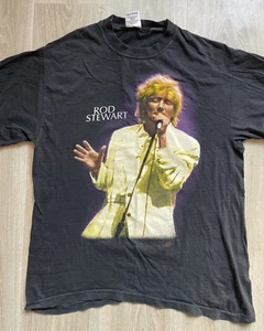 ROD STEWART A SPANNER IN THE WORKS '96 BLACK VINTAGE TOUR T SHIRT Large 1996 - Picture 1 of 9