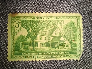 Estampilla postal de Estados Unidos Sagamore Hill Oyster Bay NY Home Theodore Roosevelt - Imagen 1 de 9