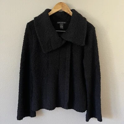 Elena Solano Black Wool Blend Boucle Jacket Size M - Image 1 of 4