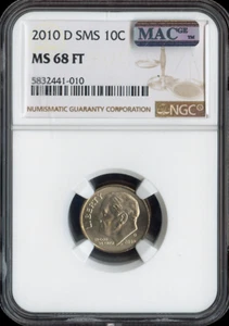 2010 D Roosevelt Dime NGC MS 68 FT SMS QUALITY✔️ - Picture 1 of 2