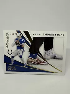 2021 Panini Immaculate Carson Wentz Cleat Impressions /21 - Picture 1 of 1
