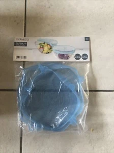 Ernesto Silicone Lid Set Of 2 Reusable Eco Friendly 16.5cm & 20.5cm Light Blue - Picture 1 of 5