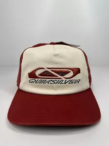 Quiksilver Snapback cap hat red embroidered adjustable adult one size fits most - Picture 1 of 12