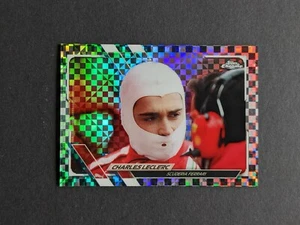 2021 Topps Chrome Formula 1 Checker Flag #25 Charles Leclerc Ferrari - Picture 1 of 6