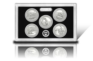 2014 S SILVER. U.S. Mint made America the Beautiful QUARTERS proof Set - Picture 1 of 2