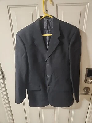 KENNETH COLE New York Mens Sz 38R Solid Navy Blue Sport Coat Suit Jacket Blazer - Image 1 of 4