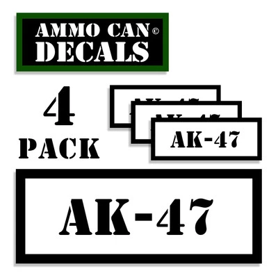 WRAPPED IN INK AK-47 Ammo Can RIFLE Labels Ammunition Case stickers decal 4 pack 3"x1.15" WT