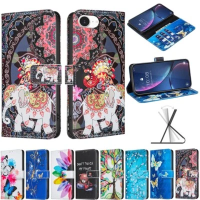 Flower Butterfly Wallet Phone for iPhone 16 15 14 13 12 11 Pro Max 6 7 8 SE 16e - Image 1 of 4