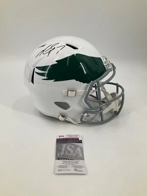 MICHAEL VICK PHILADELPHIA EAGLES SIGNED WHITE FULL SIZE HELMET JSA WITNESS - Image 1 of 3
