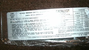 1978 CHEVROLET CORVETTE 350 220HP ENGINE EMISSIONS SPECIFICATIONS DECAL STICKER - Picture 1 of 1