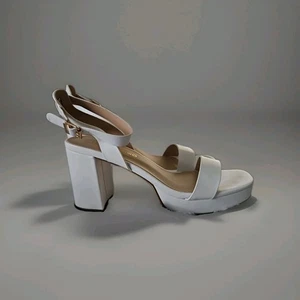 Dream Pairs Shoes High Heels Womens Size 7.5 White Strappy New - Picture 1 of 9