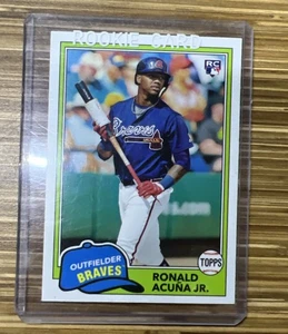2018 Topps Archives 212 Ronald Acuna Jr. RC Rookie - Picture 1 of 5