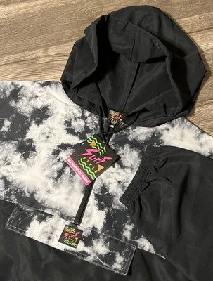 Surf Style Vintage 90’s NWT Hooded Pullover Windbreaker Size XXL Black & White - Image 1 of 4