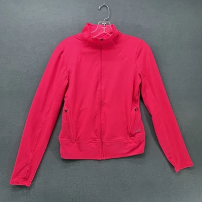 Chaqueta Champion Cremallera Completa Mujer Pequeña Rosa Rendimiento DuoDry Run Agujeros para Pulgar Foto 1 de 4