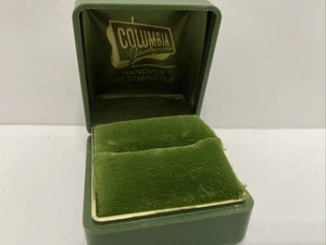 Vintage Bufkor Green Plastic Presentation Ring Box Columbia Jewelry Corp - Bild 1 von 9