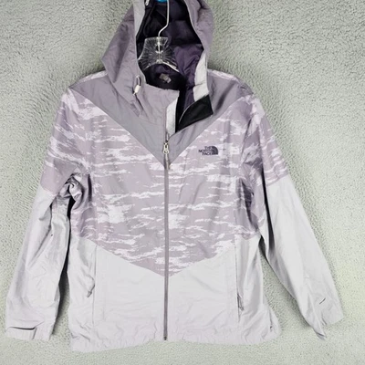 Chaqueta cortavientos The North Face para mujer grande lavanda con capucha cremallera completa 721585 Foto 1 de 4