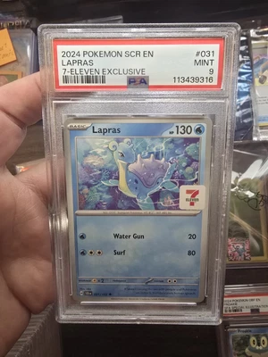 PSA 9 Pokemon Laparas Seven Eleven 7/11 Promo 2024 031/142 - Image 1 of 2