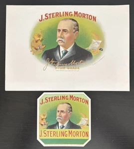 J. ETIQUETA DE CIGARRO STERLING MORTON - ETIQUETAS INTERIORES Y EXTERIORES DE 1903 - Imagen 1 de 4
