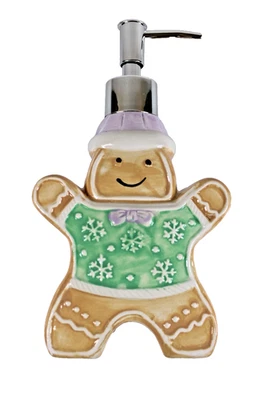 10 FRESA Street Gingerbread - Dispensador de jabón de Navidad 8" de alto Foto 1 de 4