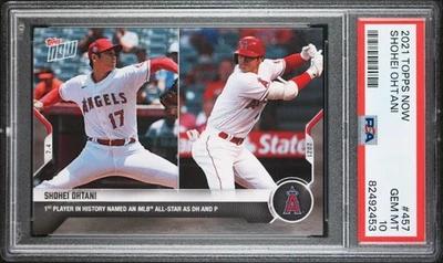 2021 Topps Now Baseball Shohei Ohtani #457 PSA 10 - Image 1 of 2