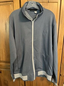 VTG Rocawear Jacket Mens L Blue Track Full Zip Classic Embroidered!!! - Picture 1 of 11