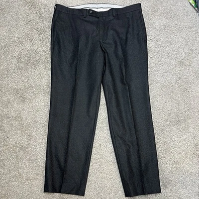 Jack Victor Pants Mens 38x29 Gray Wool Oslo Vitale Barberis Canonico Super 120s - Image 1 of 4