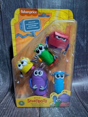 Storybots Mattel Fisher-Price 2020 Netflix Story Bots Robot Figura Paquete de 5 NUEVO Foto 1 de 4