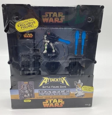 2005 Star Wars Attacktix Battle Case With Exclusive Clone Figure New Sealed - Image 1 of 4